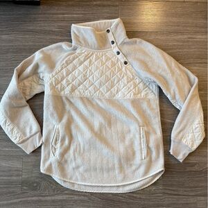 Abercrombie & Fitch Cream Fleece Jacket